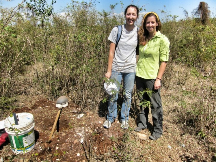 Lydia and me next to a test pit