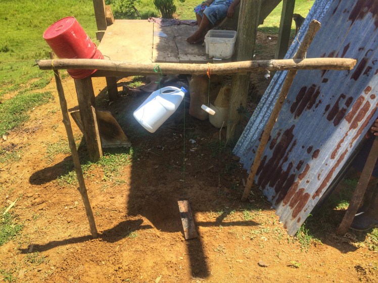 Adalberto made this Tippy Tap in the class and then hung it up at his house. I told him it was the best one in all the community and he looked so proud!
