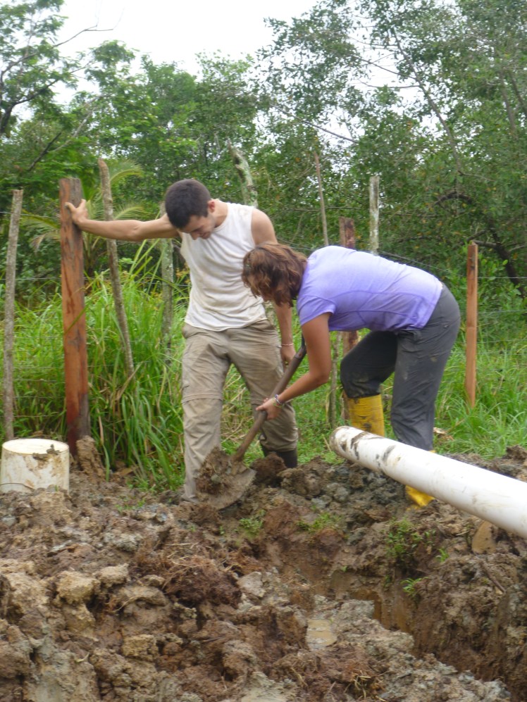 We spent most of our time digging each other out of the sticky mud