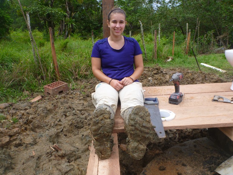 Jess is in the safest place of all - out of the mud!