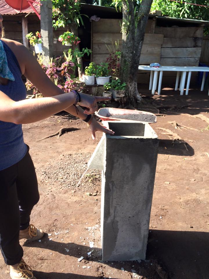 a water filter after we took the forms off 