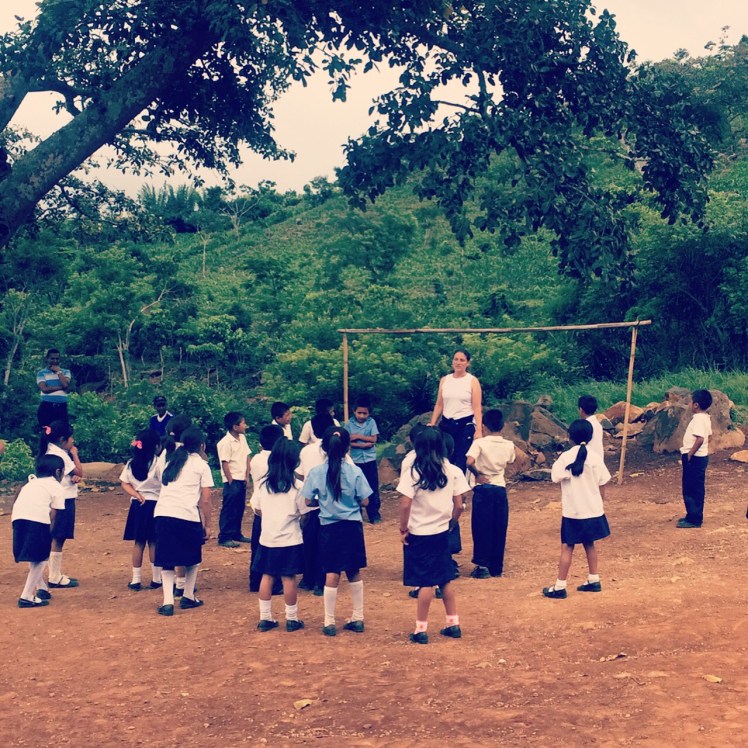 Jen teaching PE in La Cumbre 