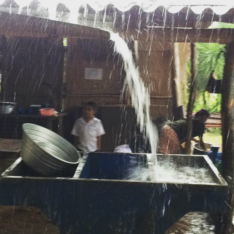 It poured the next day!